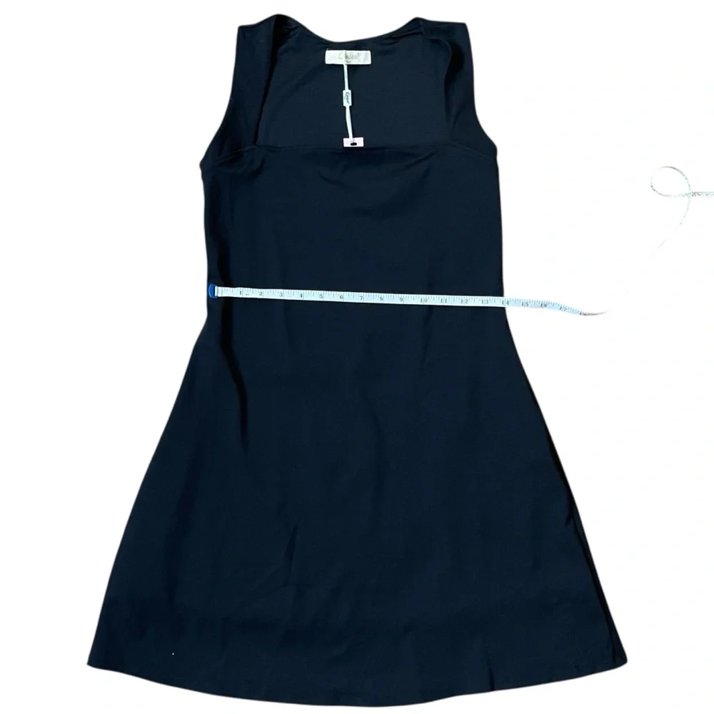 Little Black Dress A-Line Square Neck Sleeveless Mini –XL Flare Fit Chic Minimal